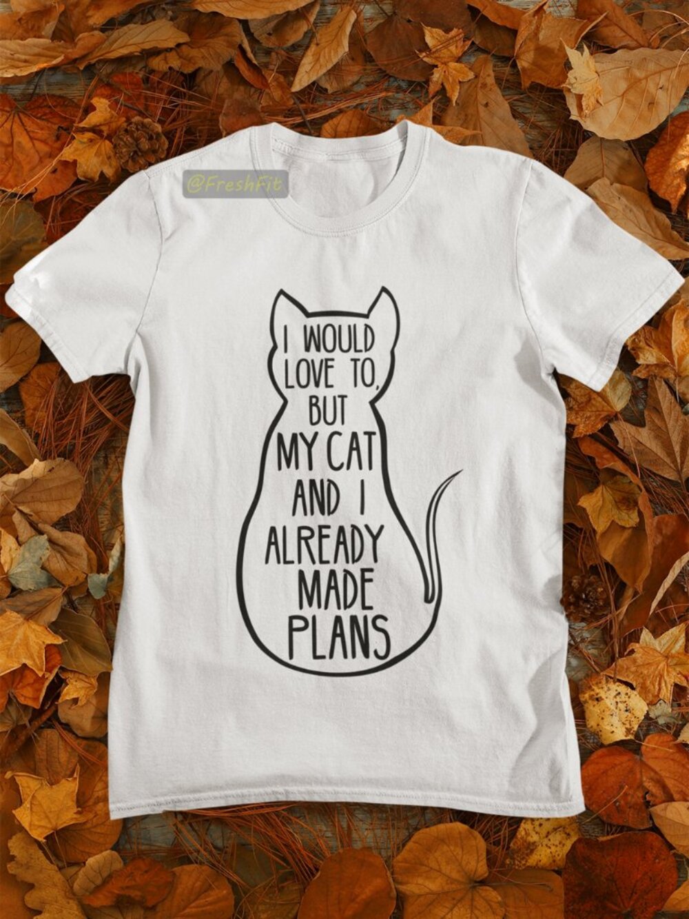 🆕I Have Plans With My Cat White T-Shirt Graphic Tee